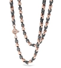 Collana catena BARAKA uomo GC275381ROCN500002 cyborg ceramica oro e diamanti