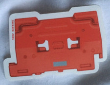 Invader - Red Invader Space Station Art Sticker Paris Exhibition 2024