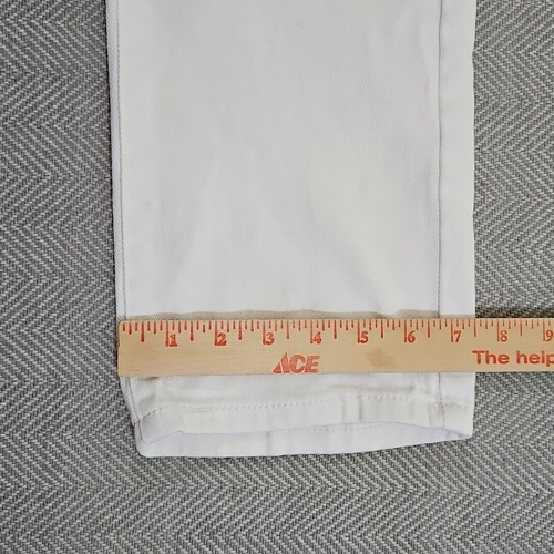 Jean droit slim blanc homme Argonaut Nation taille L38 x L32 fermeture éclair vieilli - Photo 7/12