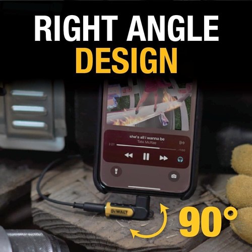 DEWALT 90° Audio Adapter for Lightning 190 9037 DW2 ** FREE SHIPPING ** - 第 3/9 張圖片