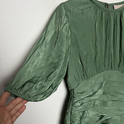Keepsake the Label Green Ruched Short Sleeve Mini Dress Small Bodycon NWT |  eBay