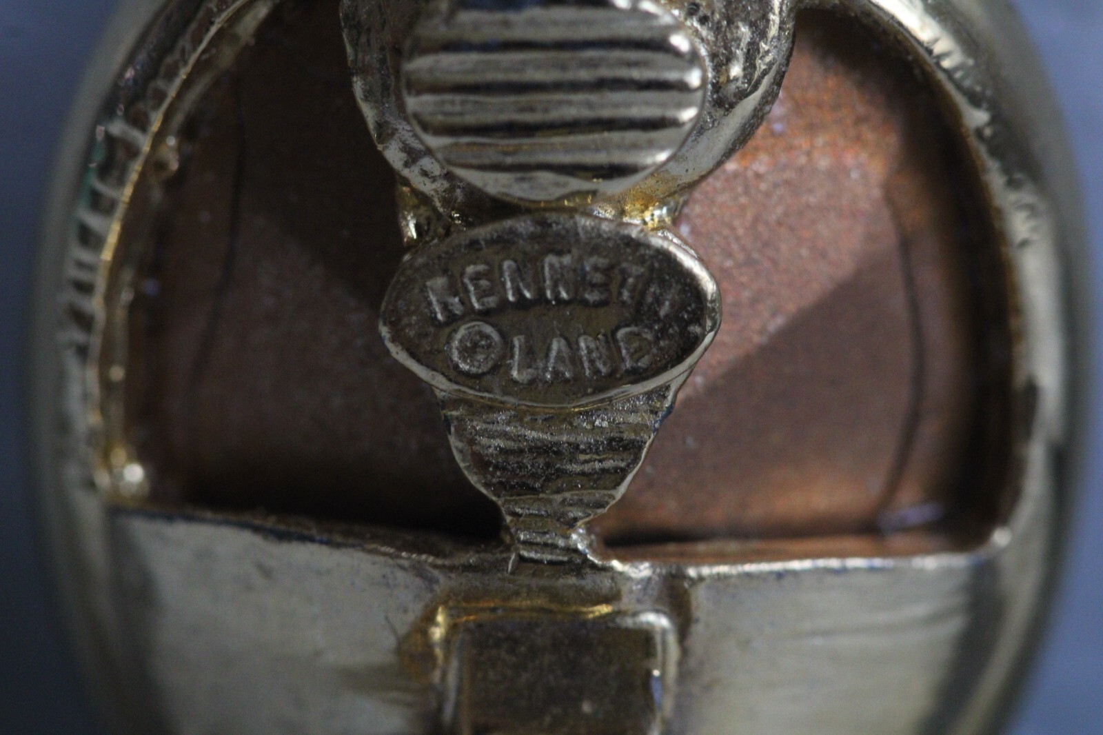 Vintage Kenneth Jay Lane KJL Large Rhinestone Gol… - image 6