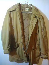 VTG 70s Sears Fieldmaster Jacket Mens Sz Large Pockets Full Zip Hood