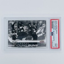 Matt Boldy PSA 9 💎 2022-23 Upper Deck C93 Young Guns BLACK & WHITE Canvas