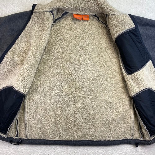 Chaqueta con logotipo Jeep para hombre XL gris polar forrada Sherpa cremallera completa resistente senderismo rural - Imagen 5 de 10