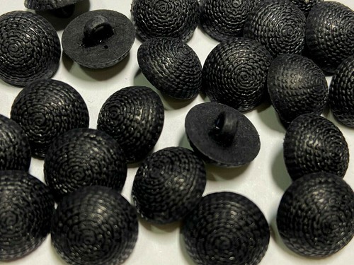 BLACK Lightweight Half Ball Suiting Button Stitch Design 15, 18, 21,25mm - Picture 5 of 16