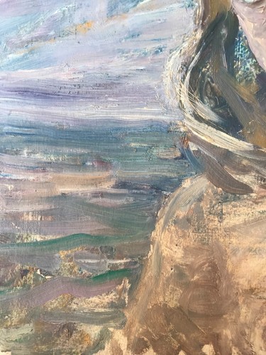 Oil Painting Portrait Of A Girl Unknown Artist Unframed Original Decor nAAA2131 - Picture 11 of 15