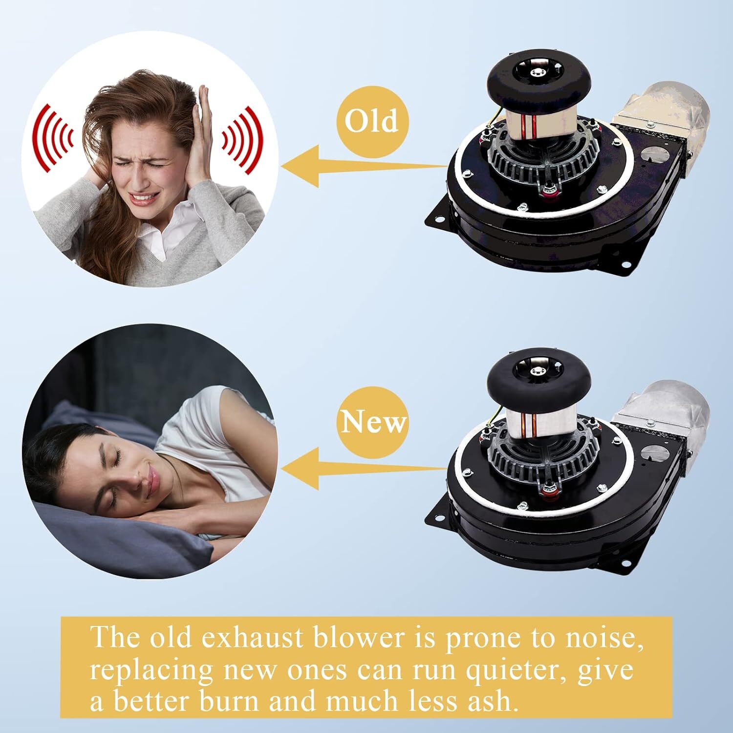 US Stove 5660, Ashley, King, Vogelzang Combustion Blower Exhaust Motor Fan 80602