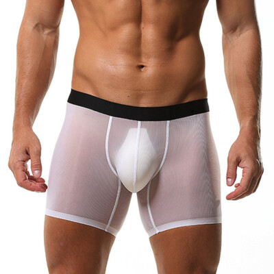Men Ice Silk Underpants Boxer Shorts Knickers Panties Thin Breathable Comfort