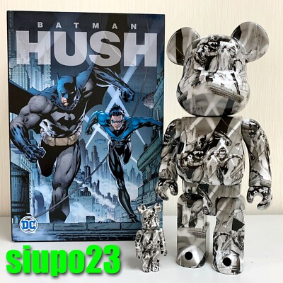 Medicom 400% + 100% Bearbrick ~ DC 漫画蝙蝠侠HUSH Be@rbrick Medicom 400% + 100% Bearbrick ~ DC 漫画蝙蝠侠HUSH Be@rbrick