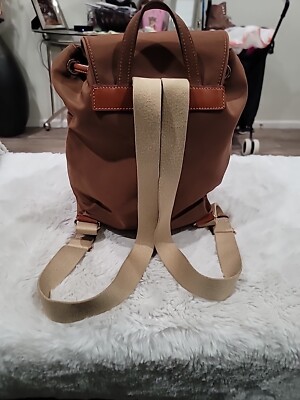 VINTAGE DOONEY & BOURKE NYLON BACKPACK LEATHER TRIM LARGE  display picture 2