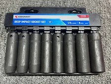 JobSmart 1038281 8 Piece Deep Impact Socket Set, 1/2" drive, Brand New