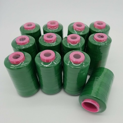 12 Big Spools Kelly GREEN Serger Sewing Machine Thread 6000 YARDS / Cone T27 S/2 - Picture 6 of 8