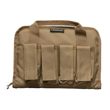 Legend Pegasus Tactical Pistol Case 12.5"x1.5"x8" Holds 2 Pistols Polyester FDE