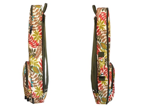 23" Concert Summer Tropical Leaves Print Ukulele Gig Bag Backpack - Picture 27 of 34