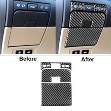 Cubierta de panel de interruptor de maletero trasero interior de fibra de carbono para Lexus GS 2006-2011