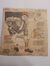 Max Carey Another Chance 1933 Baseball Cartoon Sketch RARE! Jack Sords 