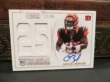 National Treasures Autograph Rookie Jersey Bengals Giovani Bernard 11/99  2013