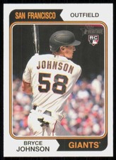 2023 Topps Heritage Bryce Johnson Rookie San Francisco Giants #353