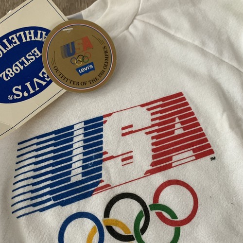 NOS Vintage 1984 Levi's USA Olympics Sweatshirt Crewneck S/M - Picture 7 of 7