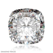 4.11ct F-VS2 Ideal Cut Square Cushion AGI 100% Genuine Diamond 9.65x8.62x6.25mm