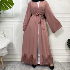 Dubai Open Abaya Muslim Women Hijab Dress Turkey Kaftan Kimono