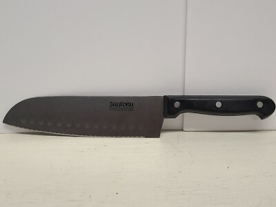 SANTOKU 3 in 1 Slicer Dicer Mincer Asian Knife 7'' Blade All Purpose w kullens