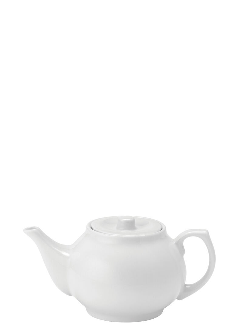 Porcelain Teapot Pure White Vitrified For Serving Tea 15Oz (43Cl) Pack Of 12