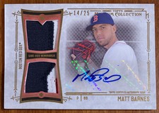 Matt BARNES🔥2015 Topps Museum Collection Dual Patch Auto #SSD-MBS 14/25 NM