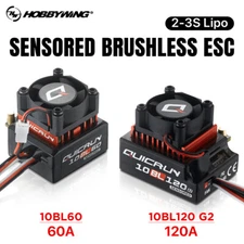 Hobbywing QUICRUN Sensored 120A G2 / 60A  2-3S Brushless ESC for 1/10 Drift Car