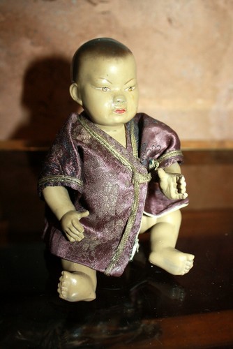 Rare Baigneur Petitcollin asiatique celluloïde taille 20 petit collin