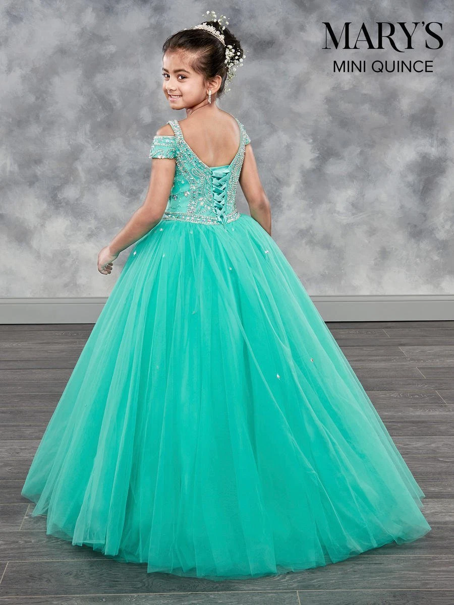 Mary s Little Quince MQ4002 Light Jade Girls Pageant Gown Dress sz