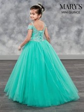 Mary's Little Quince MQ4002 Light Jade Girls Pageant Gown Dress sz 16 NWT