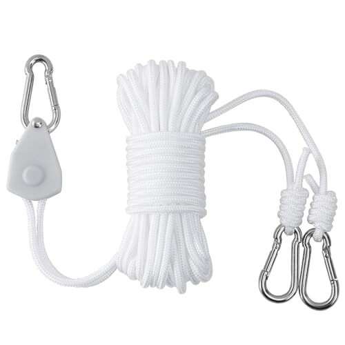 Outdoor Clothesline, 33Feet, 25/6Inch, Adjustable Clothes line with Pulley for - Picture 2 of 8