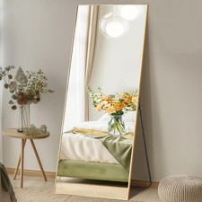 JHK Full Length Mirror with Stand Aluminum Alloy Frame,Bedroom Full Body Mirror