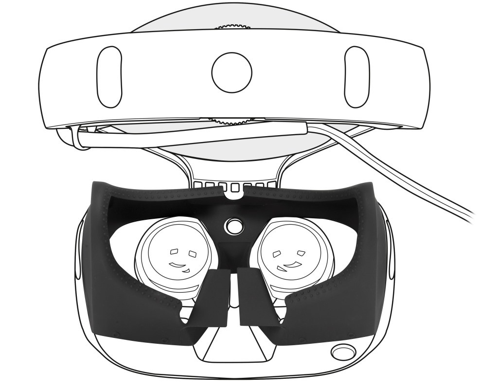 Augen-Einsatz Gesichts-Maske Abdeckung Face Cover für Sony PS VR Brille Headset
