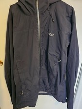 Rab Downpour Plus Jacket Black Size Large