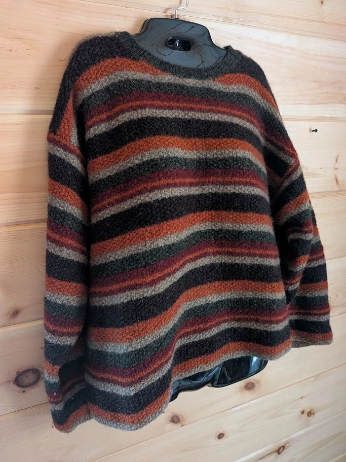 Vintage J. Crew Oarsman Unisex Wool Striped Sweater L Classic Preppy Old Money - Image 2 of 4