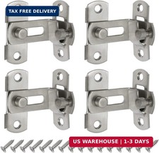 4 Pcs 90 Degree Right Angle Door Latch with Screws, Sliding Door Lock Barrel B