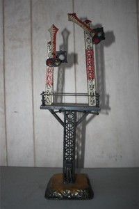 Rare BING GAUGE 1 Prewar PLATFORM SIGNAL 17" Tall
