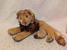 VTG Steiff Laying Down Leo The Lion Mohair Pl...