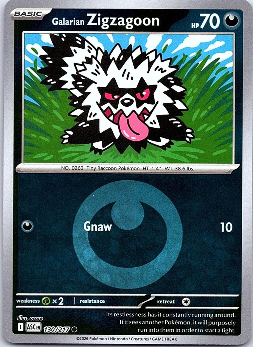 ME: Ascended Heroes #130/217 Galarian Zigzagoon (Energy Symbol Pattern)