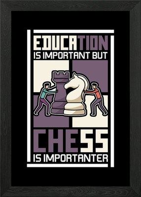Schach gerahmtes Wandbild Poster Leinwanddruck Bild