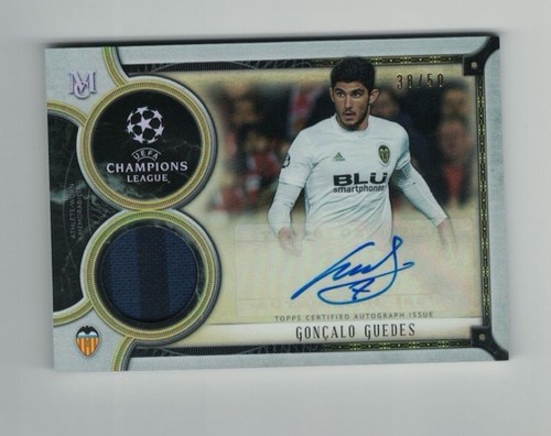 GONCALO GUEDES 2018-19 Topps Museum UEFA Champions League JERSEY PATCH AUTO #/50 - Picture 1 of 2