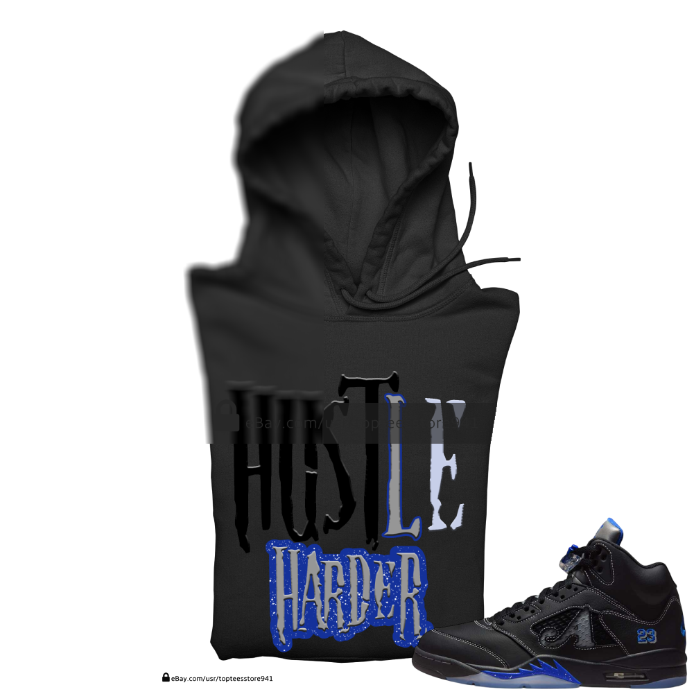Hoodie To Match Awake NY x Air Jordan 5 Retro Black Racer Blue | eBay