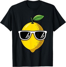 Cool Lemon Funny Fruit Sunglasses Summer Citrus Vibes T-Shirt