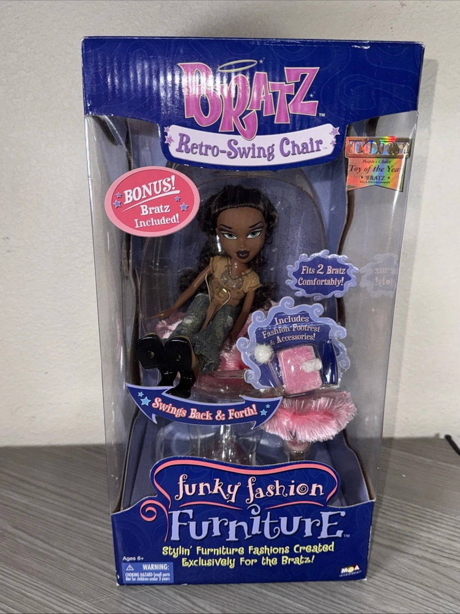 Chaise Ronde Pliante Bratz Kids - Rose Vif Et Violet, Rare