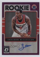 2016 Donruss Optic Rookie Signatures Purple Prizm Sheldon McClellan #44 Auto 5c2