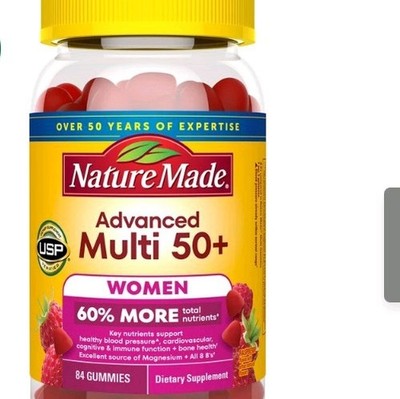 Nature Made Advanced Multi 50+ Women Gummies Raspberry Gluten-Free 84