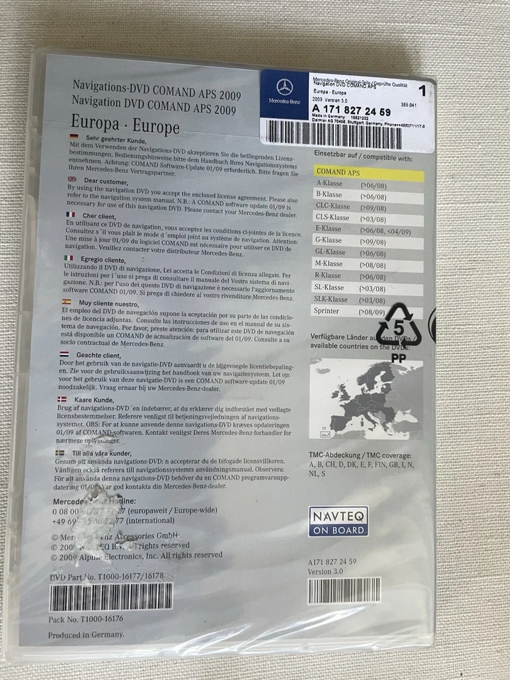Mercedes original Navigation DVD Comand APS 2009 Europa A1718272459 OVP - Bild 2 von 3
